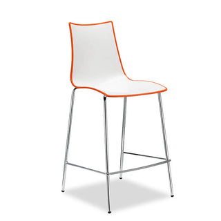 Scab Zebra Bicolour stool with polymer shell and steel frame