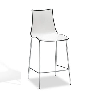 Scab Zebra Bicolour stool with polymer shell and steel frame