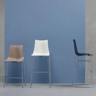 Scab Zebra stool in technopolymer with steel frame