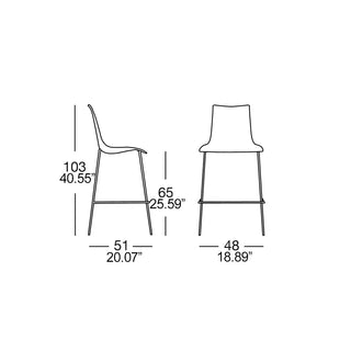 Scab Zebra stool in technopolymer with steel frame