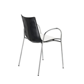 Scab Zebra Bicolour 2610 armchair with recyclable polymer shell and steel frame