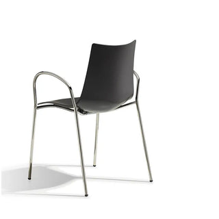 Scab Zebra 2616 armchair with technopolymer shell and steel frame