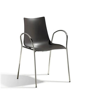 Scab Zebra 2616 armchair with technopolymer shell and steel frame