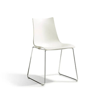 Scab Zebra 2618 chair in technopolymer with steel sled frame