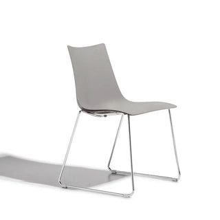 Scab Zebra 2618 chair in technopolymer with steel sled frame