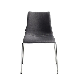 Scab Zebra Pop 2640 upholstered chair with chromed steel legs