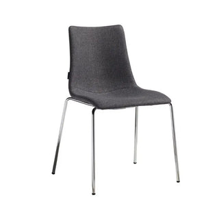 Scab Zebra Pop 2640 upholstered chair with chromed steel legs