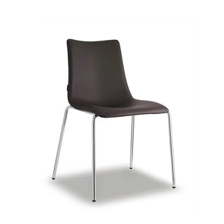 Scab Zebra Pop 2640 upholstered chair with chromed steel legs