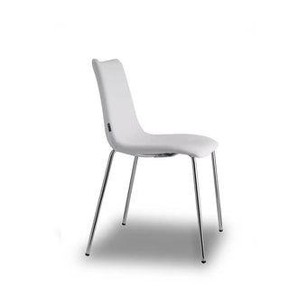 Scab Zebra Pop 2640 upholstered chair with chromed steel legs