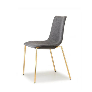 Scab Zebra Pop 2640 upholstered chair with brass-effect steel legs