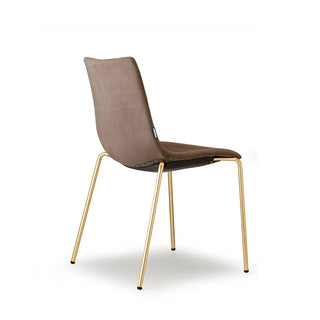 Scab Zebra Pop 2640 upholstered chair with brass-effect steel legs