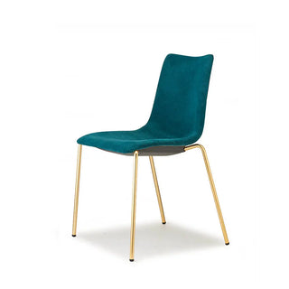 Scab Zebra Pop 2640 upholstered chair with brass-effect steel legs