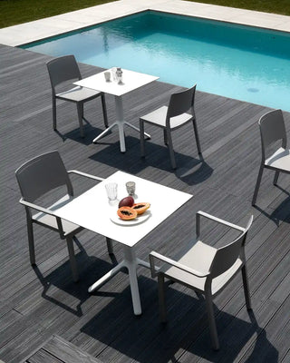 Scab Nemo Fixed 5060 aluminium table base with compact solid laminate tabletop