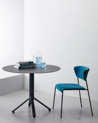 Scab Nemo Fixed 5060 aluminium table base with compact solid laminate tabletop