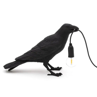Seletti Bird Lamp Waiting/Playing table lamp Black Waiting - Buy now on ShopDecor - Discover the best products by SELETTI design