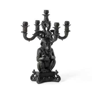 Seletti Burlesque Chimp candelabra Black 5 Arms - Buy now on ShopDecor - Discover the best products by SELETTI design