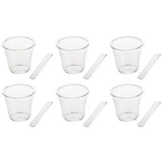 Seletti Estetico Quotidiano glass coffee set: 6 cups and 6 spoons - Buy now on ShopDecor - Discover the best products by SELETTI design