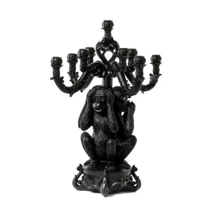Seletti Burlesque Chimp candelabra Black 9 Arms - Buy now on ShopDecor - Discover the best products by SELETTI design