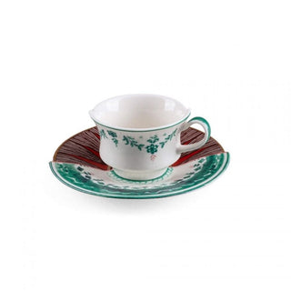 Seletti Hybrid 2.0 porcelain coffee cup with saucer - Buy now on ShopDecor - Discover the best products by SELETTI design