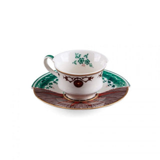 Seletti Hybrid 2.0 porcelain coffee cup with saucer - Buy now on ShopDecor - Discover the best products by SELETTI design