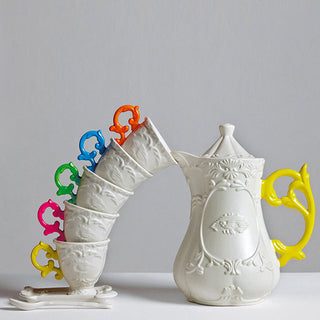 Seletti I-Wares coffee set with coffee cup, spoon and saucer - Buy now on ShopDecor - Discover the best products by SELETTI design