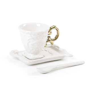 Ensemble café Seletti I-Wares avec tasse à café, cuillère et soucoupe