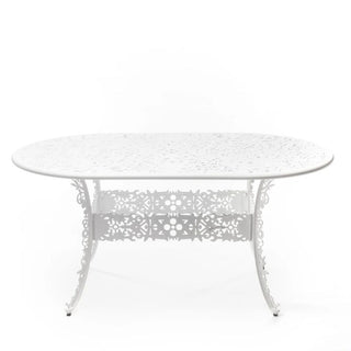 Seletti Industry Collection indoor/outdoor aluminum coffee table White Oval - Buy now on ShopDecor - Discover the best products by SELETTI design