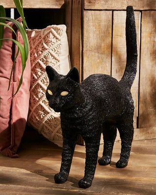 Seletti Jobby ザ・キャット テーブルランプ ブラック