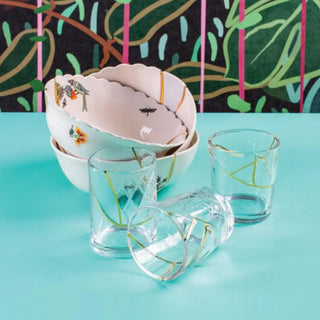 Seletti Kintsugi salad bowl in porcelain/24 carat gold - Buy now on ShopDecor - Discover the best products by SELETTI design