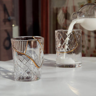 Seletti Kintsugi glass transparent/24 carat gold - Buy now on ShopDecor - Discover the best products by SELETTI design