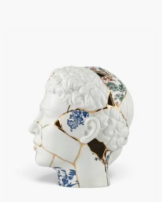 Seletti Kintsugi Heads vase in porcelain with gold details Him - Buy now on ShopDecor - Discover the best products by SELETTI design