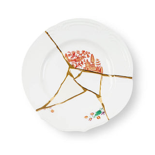 Seletti Kintsugi plate in porcelain/24 carat gold - Buy now on ShopDecor - Discover the best products by SELETTI design