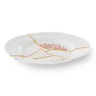 Seletti Kintsugi plate in porcelain/24 carat gold Mod. 1 27.5 cm. - 10.83 in. - Buy now on ShopDecor - Discover the best products by SELETTI design