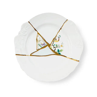 Seletti Kintsugi plate in porcelain/24 carat gold Mod. 2 27.5 cm. - 10.83 in. - Buy now on ShopDecor - Discover the best products by SELETTI design