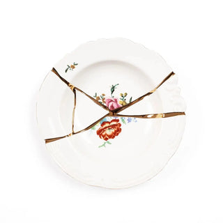 Seletti Kintsugi soup plate in porcelain/24 carat gold Mod. 2 - Buy now on ShopDecor - Discover the best products by SELETTI design