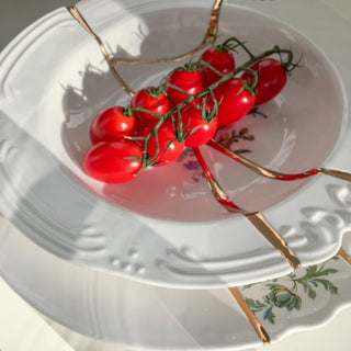 Seletti Kintsugi soup plate in porcelain/24 carat gold - Buy now on ShopDecor - Discover the best products by SELETTI design