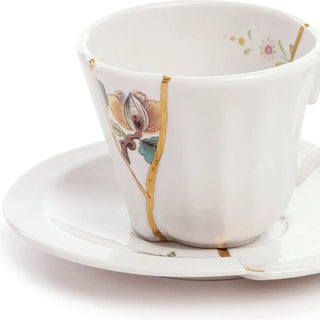 Seletti Kintsugi coffee cup-saucer in porcelain/24 carat gold - Buy now on ShopDecor - Discover the best products by SELETTI design