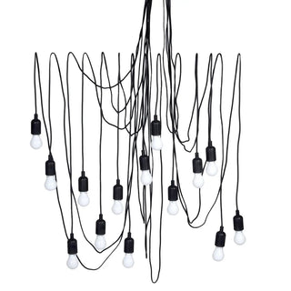Seletti Maman chandelier with 14 LED bulbs Brushed steel - Buy now on ShopDecor - Discover the best products by SELETTI design