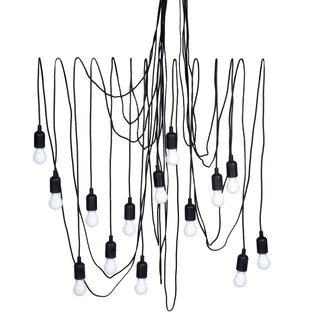 Seletti Maman chandelier with 14 LED bulbs satin-finished steel - Buy now on ShopDecor - Discover the best products by SELETTI design