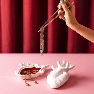 Seletti Love In Bloom Box porcelain container red interior - Buy now on ShopDecor - Discover the best products by SELETTI design