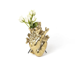 Seletti Love In Bloom vase in porcelain Gold - Buy now on ShopDecor - Discover the best products by SELETTI design