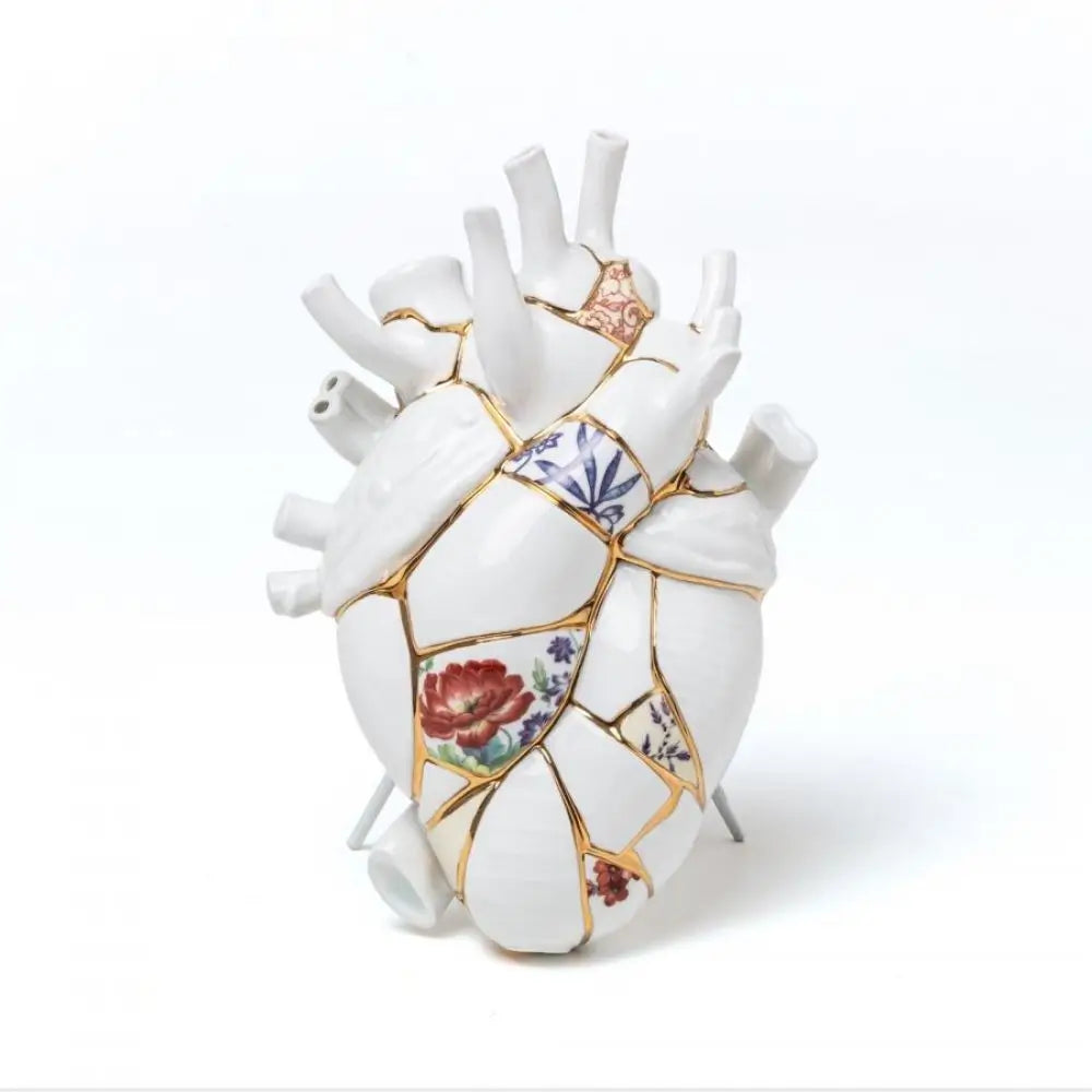 【期間限定値下げ中】美品SELETTI セレッティLOVE IN BLOOM花瓶 国内発| SELETTI Love in Bloom ハート型ベース 花瓶 White (SELETTI