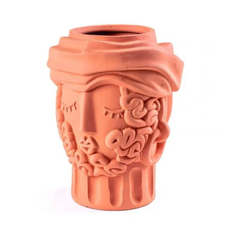 Seletti Magna Graecia terracotta vase h. 33 cm - 12.99 inch. Terracotta Brick Man - Buy now on ShopDecor - Discover the best products by SELETTI design