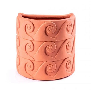 Seletti Magna Graecia terracotta wall vase Terracotta Brick Waves - Buy now on ShopDecor - Discover the best products by SELETTI design