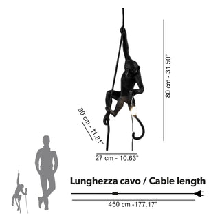 Seletti The Monkey Lamp With Rope ceiling lamp - Buy now on ShopDecor - Discover the best products by SELETTI design