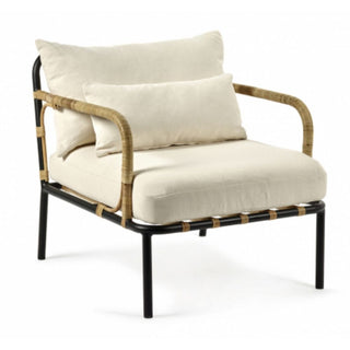 Serax Capizzi OUTDOOR armchair black frame - off white cushions - Buy now on ShopDecor - Discover the best products by SERAX design