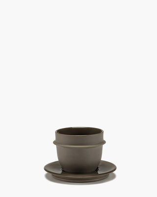 Serax Dune cup with saucer Slate Espresso - Buy now on ShopDecor - Discover the best products by SERAX design