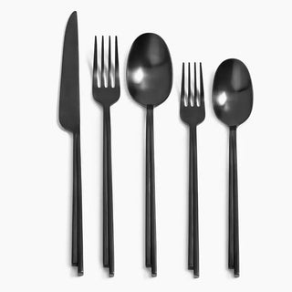 Serax Dune cutlery set black steel Set 5 - Buy now on ShopDecor - Discover the best products by SERAX design