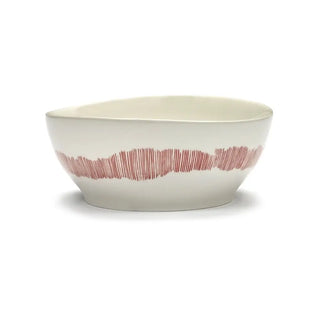 Serax Feast bowl swirl - stripes Serax Feast white red 18 cm - 7.09 in - Buy now on ShopDecor - Discover the best products by SERAX design
