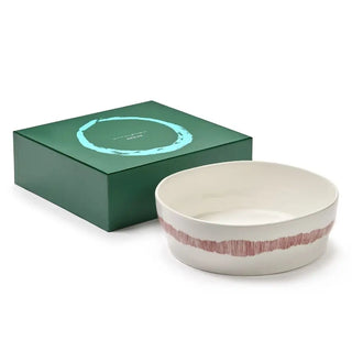 Serax Feast bowl white swirl - stripes red diam. 28.5 cm. - 11.22 in. - Buy now on ShopDecor - Discover the best products by SERAX design